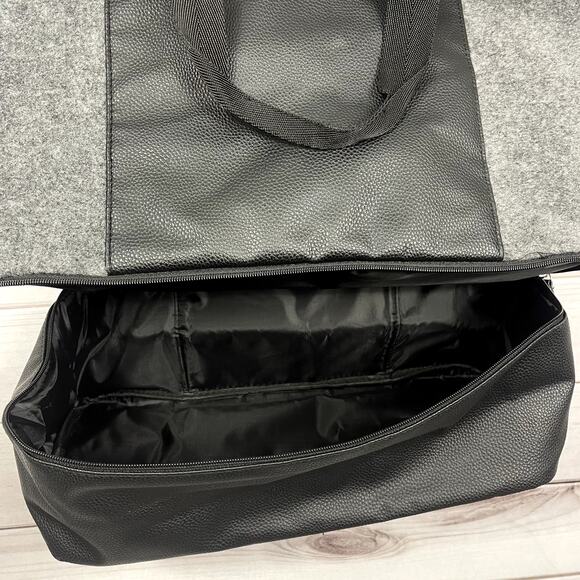 DSW Felt Weekender Tote Overnight Travel Bag With Shoe Compartment Gray - Picture 6 of 9